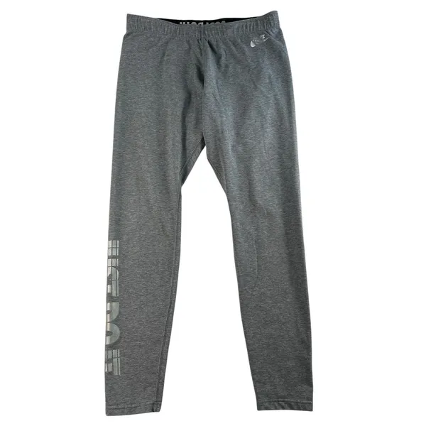 Nike Large L Leggings Hologram Carbon Heather Gray Full Length‎ 886257-091 - Image 4
