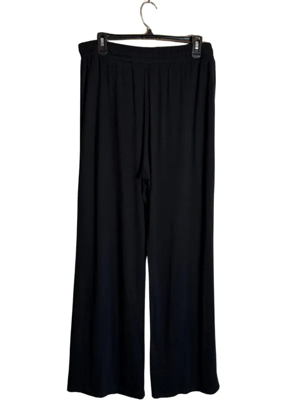 Nuuds Wide Leg Lounge Pants Women's Large Black Loungewear Comfy Relaxation Cozy - Image 4