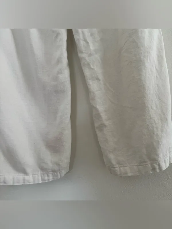 Abercrombie & Fitch Crop White Wide-Leg Pants - Image 9