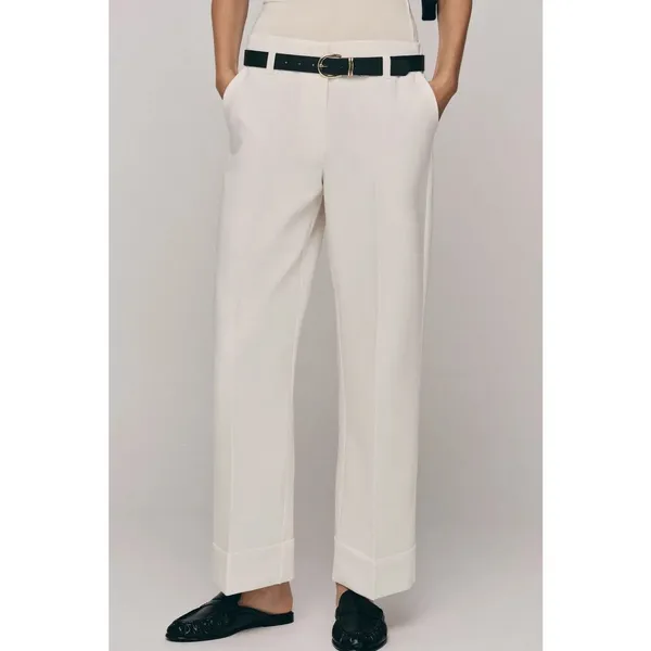 Zara Oyster Cuffed Wide Leg Trousers Size XS Minimalist Chic Relaxed 1478/234 - Image 14