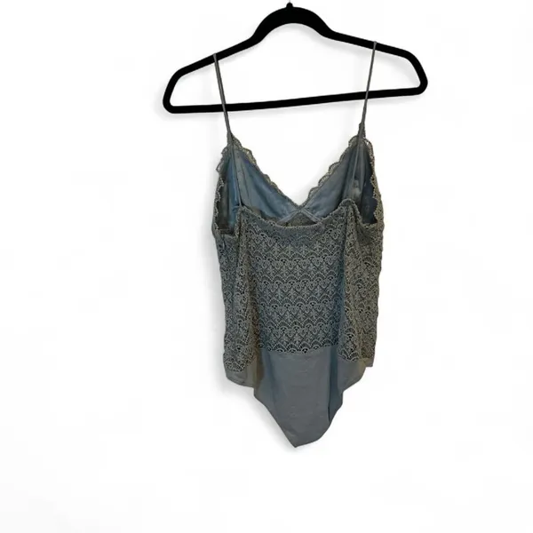 Zara Khaki Green Crochet Lace‎ Body Suit Size Large - Image 2