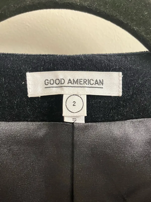 Good American Velvet Blazer Dress in Black Medium - Image 7