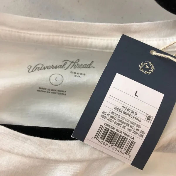 Universal Threads Womens Basic T Shirt Top Short Sleeve White L - Image 4