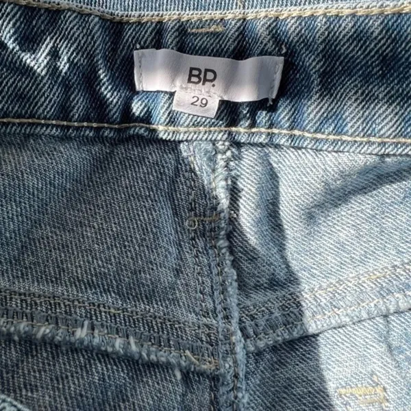 BP. Quilt Patchwork Tapered High Rise Denim Blue‎ Jeans Size 29 NWT - Image 5