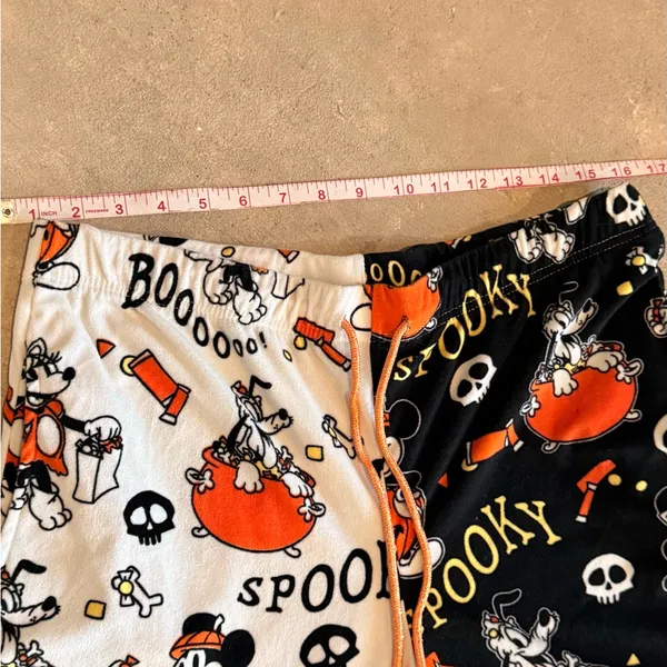 Disney Halloween Mickey Pajama Pants - Black, White, Orange - Image 6