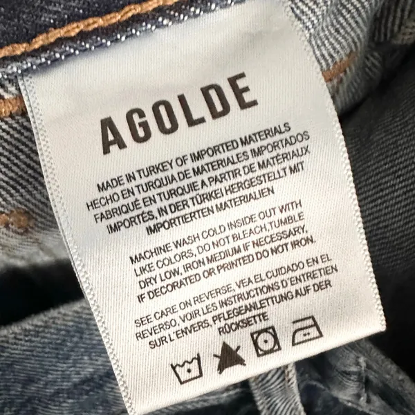 AGOLDE Cooper Cargo Denim Jeans A9120 Revolution Dark Wash 26 - Image 12