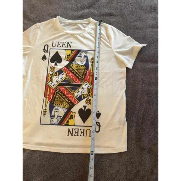 Queen of Spades Graphic T-Shirt Halloween Costume Playing Card Grunge E-girl Alt - Image 4