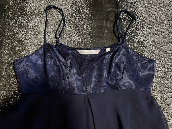 Womens medium Victoria's Secret Babydoll chemise/nightie/slip dress-navy blue - Image 7