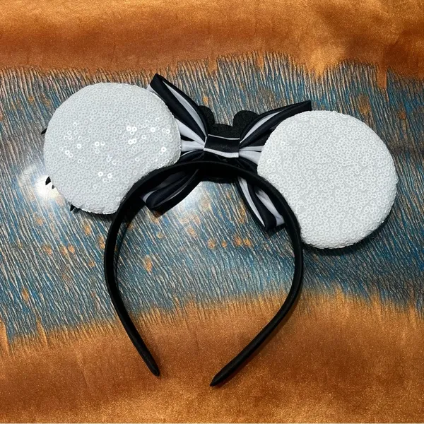 Disney Nightmare Before Christmas Black white Mouse ears Jack Skellington - Image 5