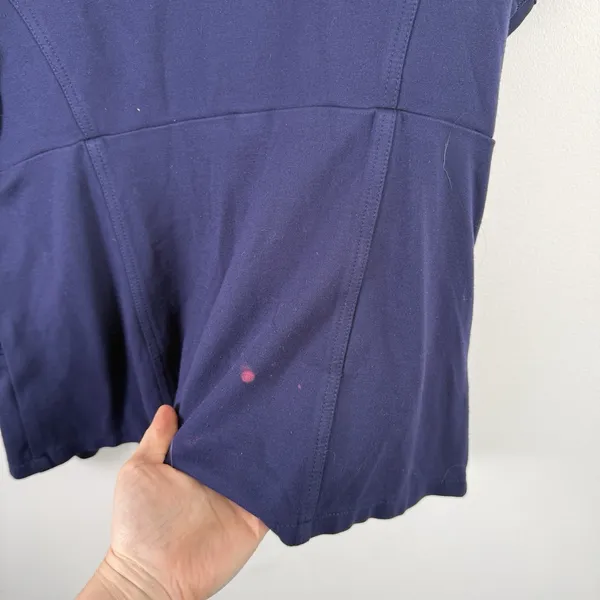 Jaanuu Princess‎ Seams V-Neck Scrub Top Cesi Slim Leg Navy Blue READ Women XL/LT - Image 8