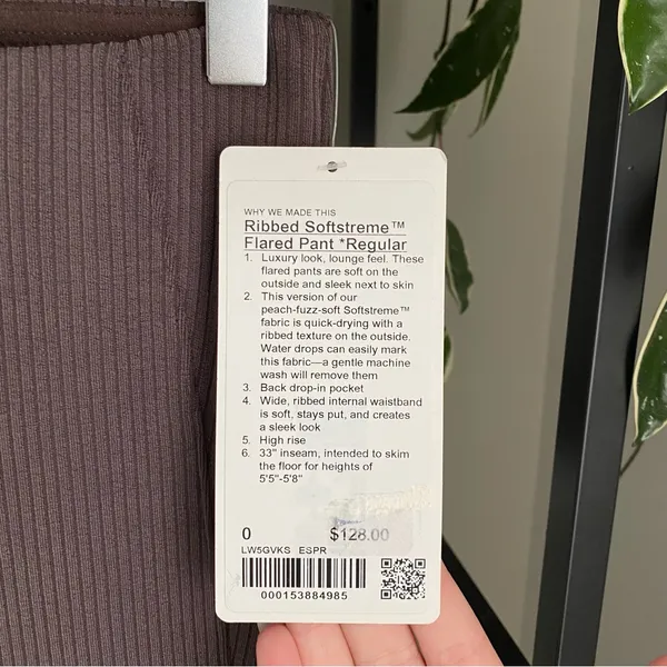 NWT Lululemon Ribbed Softstream Flared Pant in Espresso - Image 6