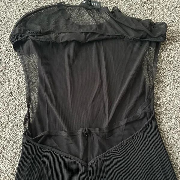 Lioness Black Mesh Mini Dress - Image 5