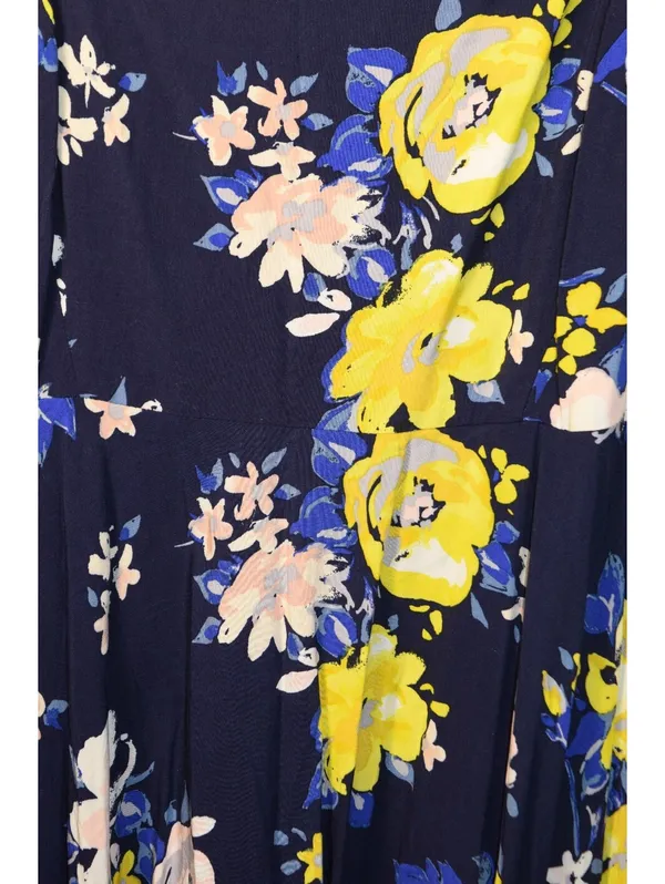 Old Navy Womens XL Navy Floral Smocked Sundress Adjustable Strap Summer Dress - Image 5