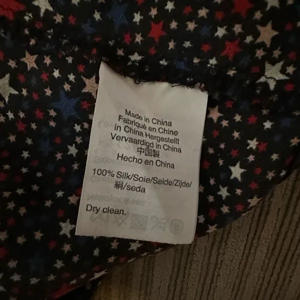 Madewell silk tie ruffle Star blouse small - Image 7