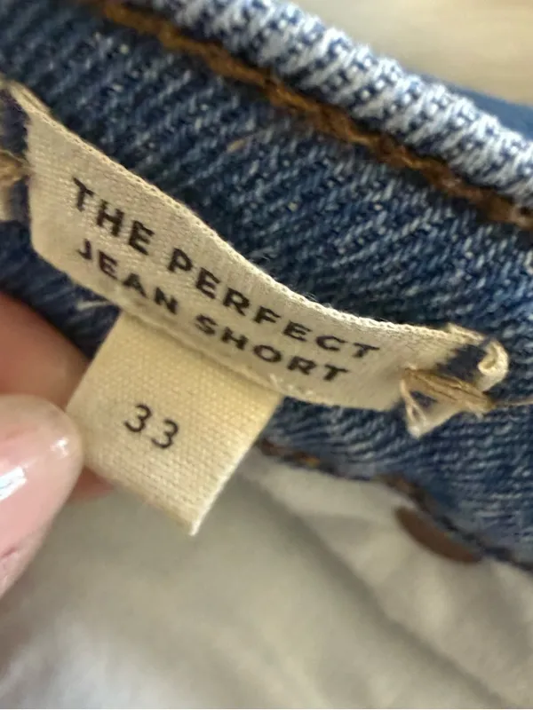 Madewell The Perfect Jean Short Size 33 High Rise Raw Hem Denim - Image 6
