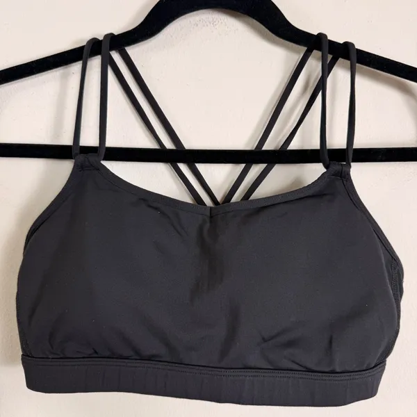 Lululemon Free To Be Wild Sports Bra Black Strappy Yoga Gym Size 8 - Image 3