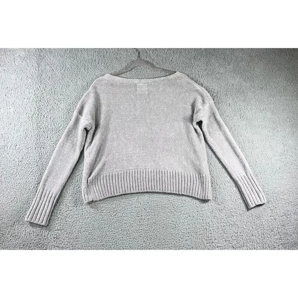 Hollister Chenille Sweater Women Small Oversized V Neck‎ Chunky Soft Cozy - Image 3