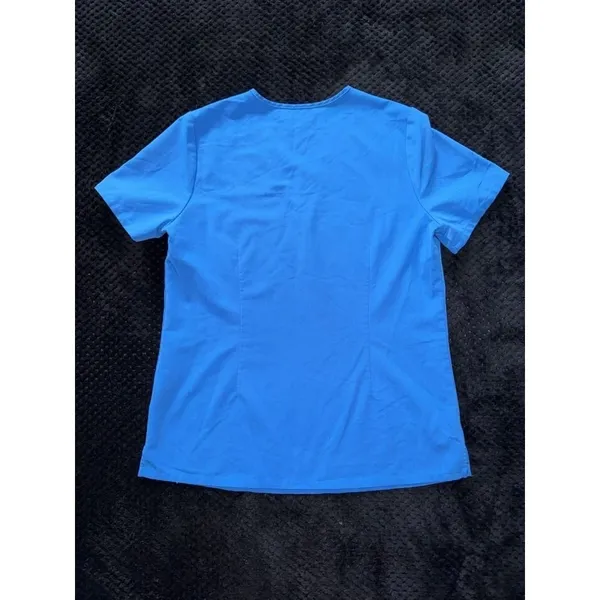 FIGS Women's‎ Technical Collection Scrub Top Blue Short Sleeve Pocket Sz M - Image 5