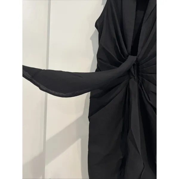 NWT Choosy Sleeveless Black Mini Dress Size 0 Deep VNeck Tie Waist Crosby Street - Image 14