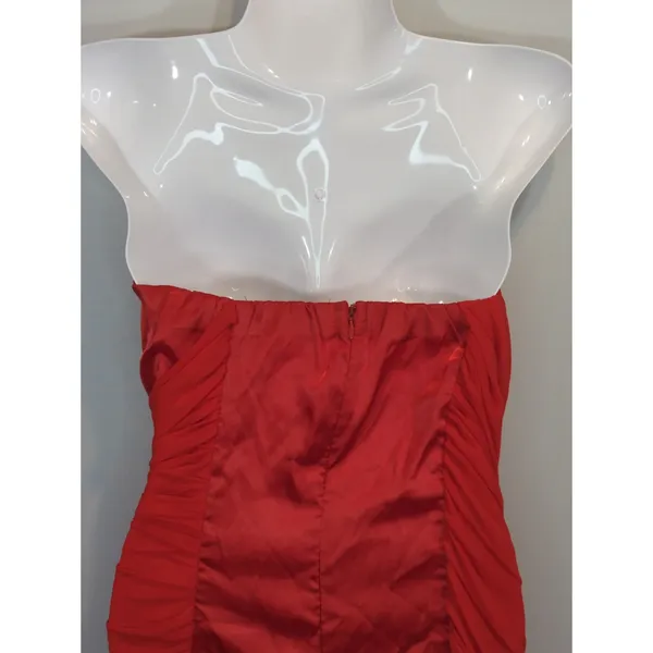 Qurio by Aggie Strapless‎ Cocktail Dress Red Crystal Embellished Womens Large - Image 6