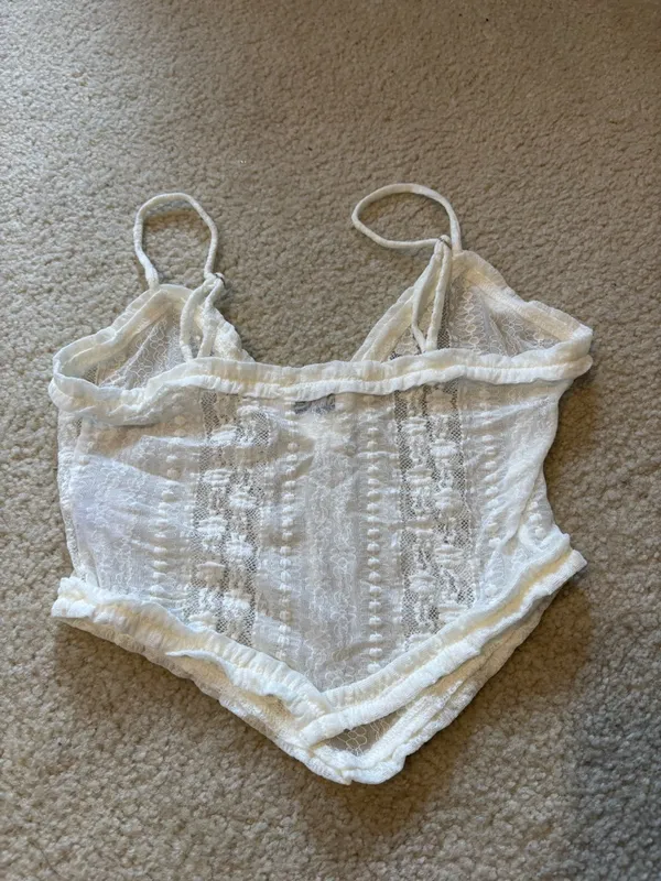 Tiger Mist Ivory Lace Wrap Top Set - Image 7