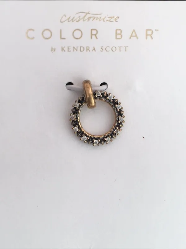 Kendra Scott 3 Gold-tone Cubic Zirconia Unicorn Horn Ring Evil Eye Charms - Image 4