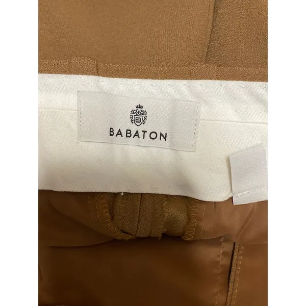 Aritzia Babaton Women's Tan High Waisted Wide Leg Straight Trousers Pants Size 4 - Image 5
