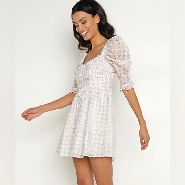 For Love and Lemons Libby Mini Eyelet Dress Size L NWT - Image 10