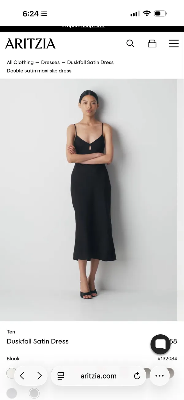 Aritzia duskfall satin dress - Image 2
