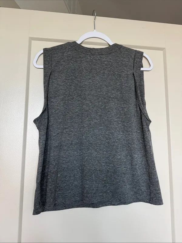 FP Movement by Free People Charcoal Sleeveless V-Neck Tank Top, Size S - Image 5