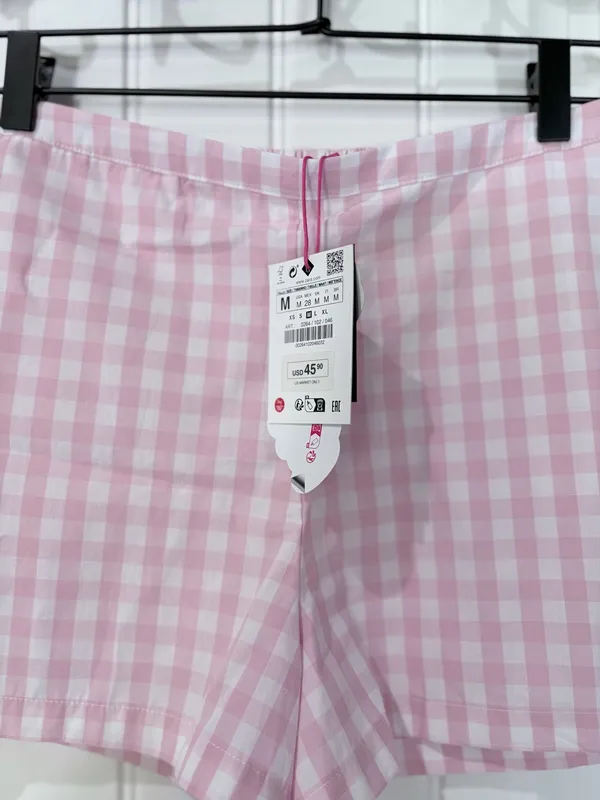 Zara x Barbie Gingham Cotton Shorts - Image 3
