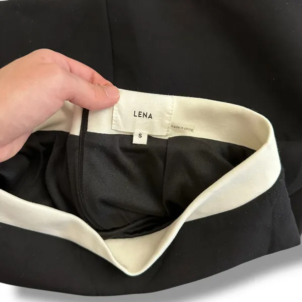 LENA “Jumpin’ On A Jet Set” Black & White Two-Piece Crop Top &‎ Mini Skirt S NWT - Image 11