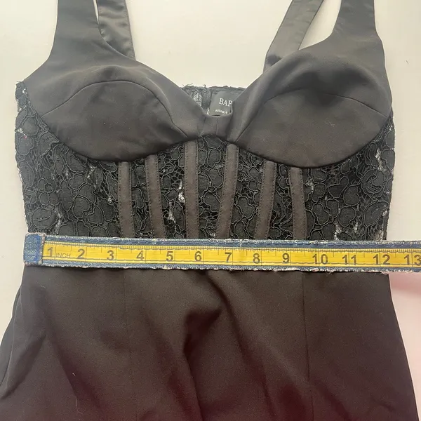 Bardot Black Lace Bodice Fitted Corset Midi Dress – US 4 / XS - Image 7