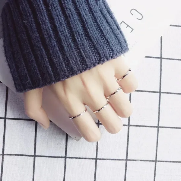 NEW 18k/.925‎ Rose Gold Dainty Stacking Midi Pinky Knuckle Ring - Image 4