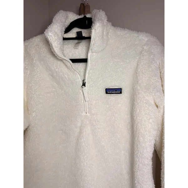 Patagonia Los Gatos 1/4 Zip Fleece Pullover Birch White 25235 Women Medium - Image 3