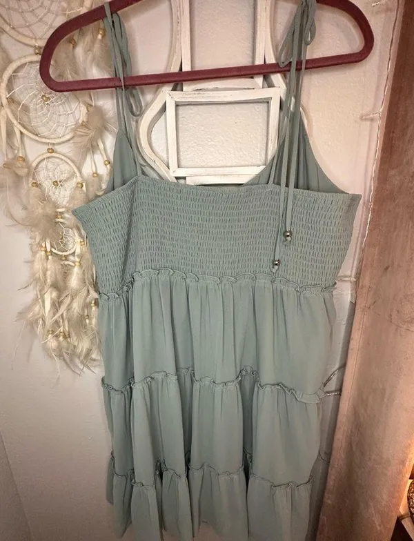 Forever 21 Plus Gray/Blue Mini Dress - Image 2