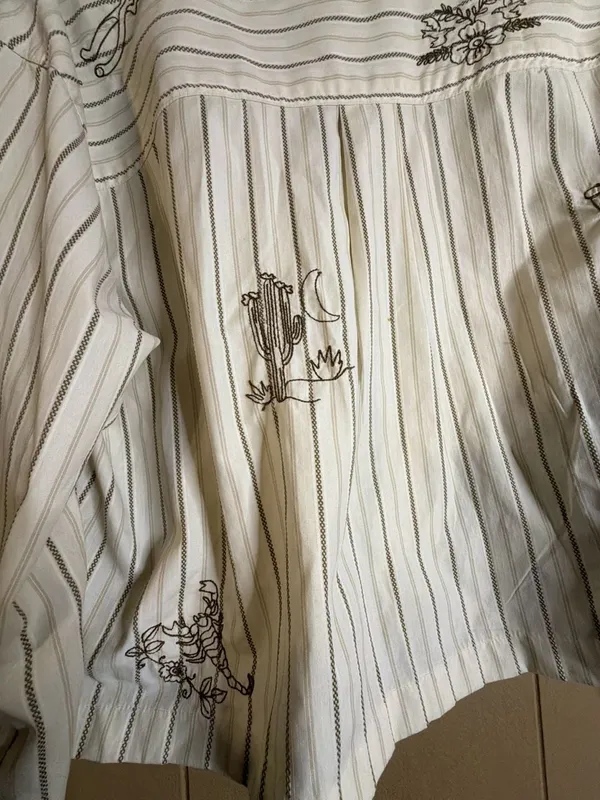 Scotch & Soda Embroidered Notch Lapel Stripe Shirt - Image 6