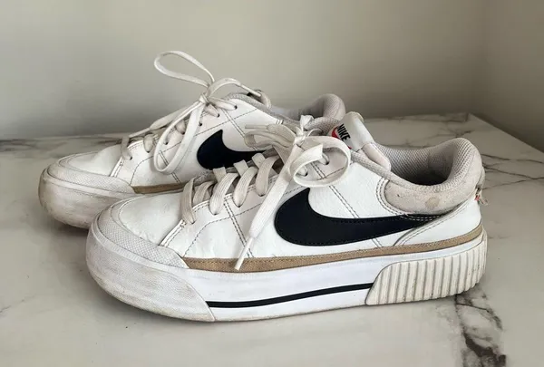 Nike Court Legacy Lift Platform Sneakers Size Womens 8 - Image 2