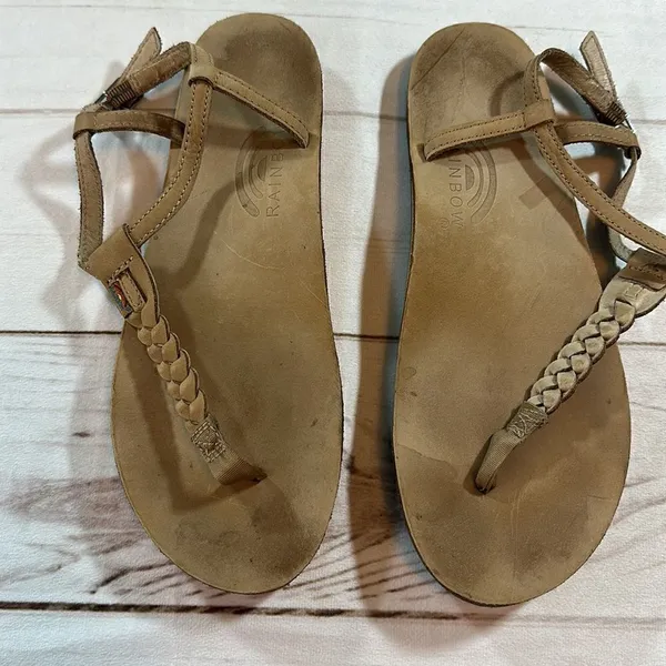 Rainbow Sandals Braided T Strap Size XL - Image 2