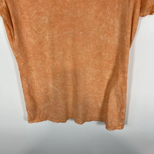 Harley‎ davidson v neck short sleeve shirt Womens Size M Orange Texas Motorcycle - Image 9