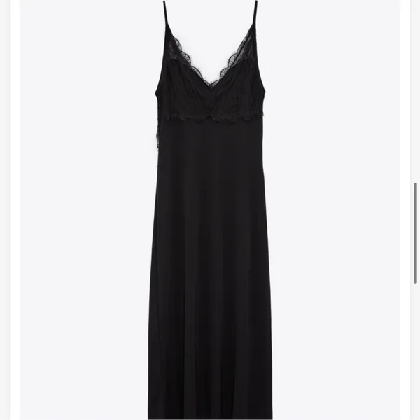 Zara Elegant Black Lace Maxi Dress - Image 9