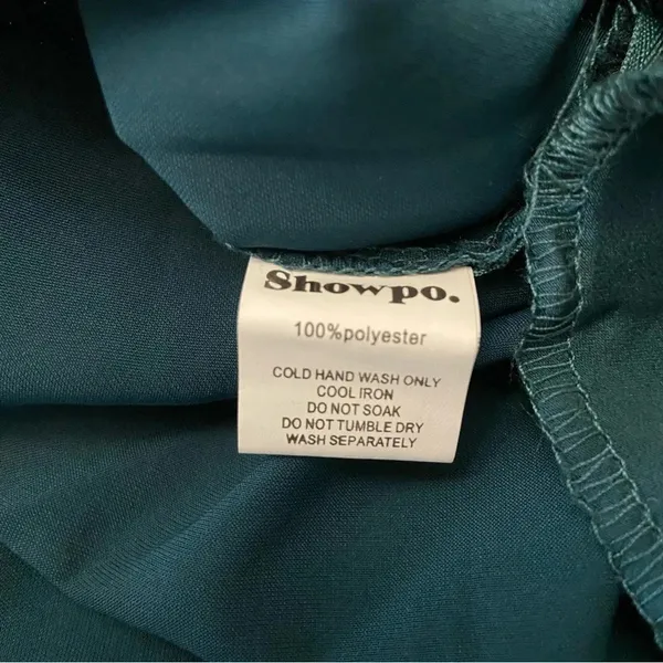 Showpo.‎ Emerald Green Satin Midi Ruched Skirt Size 16 NWT - Image 4