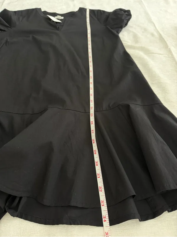 NWT J.Crew Black Cotton Drop Waist Mini Dress 6 - Image 10