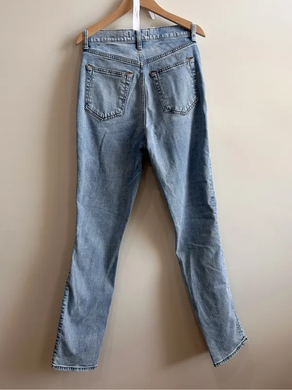 Abercrombie & Fitch the 90s slim straight ultra high rise jeans light wash 27/4 - Image 6