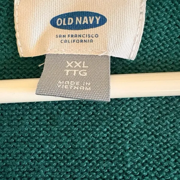 Old Navy Green V-Neck Sweater XXL - Image 4