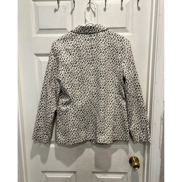 Nine West Women's Size 8 Leopard Animal Print Blazer Jacket‎ Academia Business - Image 7