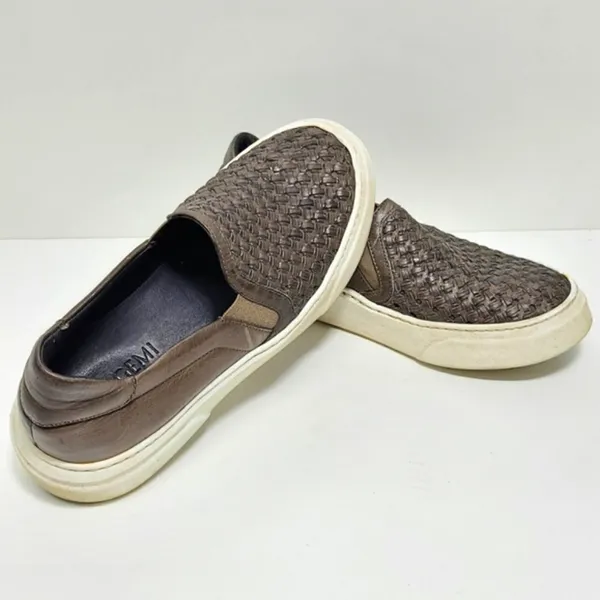 M. Gemi Cerchio Leather Slip On Shoes in Brown Size 6‎ - Image 3