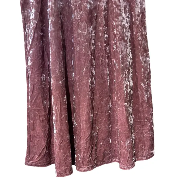 i.JOAH Mini Tent Dress Pink Velour Sleeveless SZ SM USA High Neck Boho Fairy - Image 4