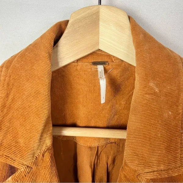 Free‎ People Heidi Brown Corduroy Button Front Blazer 4 - Image 9