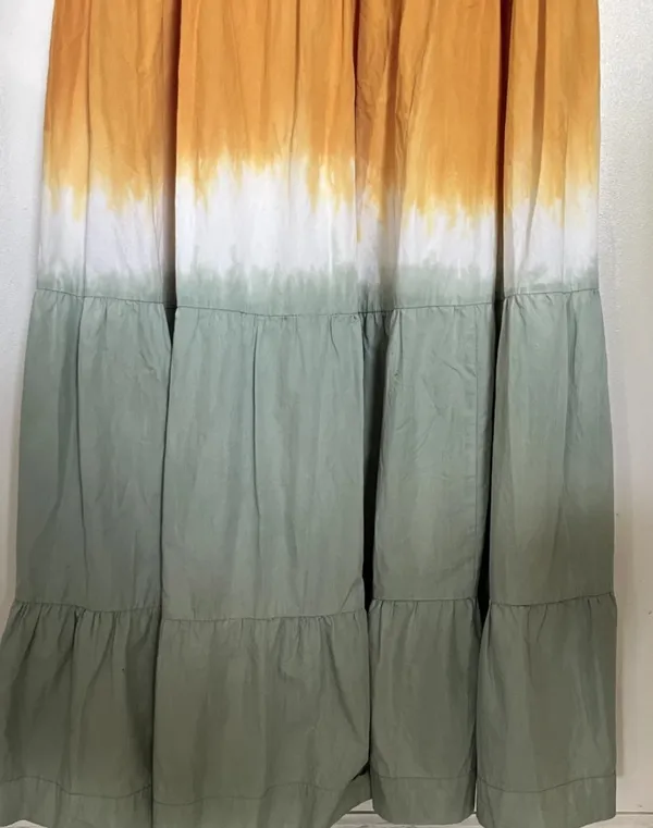 SWF Escapism Cotton Ruffle Neck Tiered Maxi Dress – Spring Brights – Size XS - Image 7